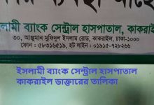 ইসলামী ব্যাংক সেন্ট্রাল হাসপাতাল কাকরাইল ডাক্তারের তালিকা