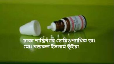 ঢাকা শান্তিনগর হোমিওপ্যাথিক ডাঃ মোঃ নজরুল ইসলাম ভূঁইয়া
