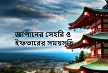 জাপানের সেহরি ও ইফতারের সময়সূচি